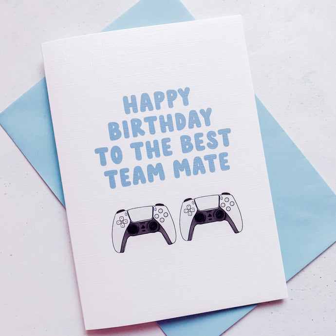 PS5 Teammate Birthday Card, Husband Birthday Card, Boyfriend Birthday Card, Birthday card for Wife, Girlfriend Birthday Card