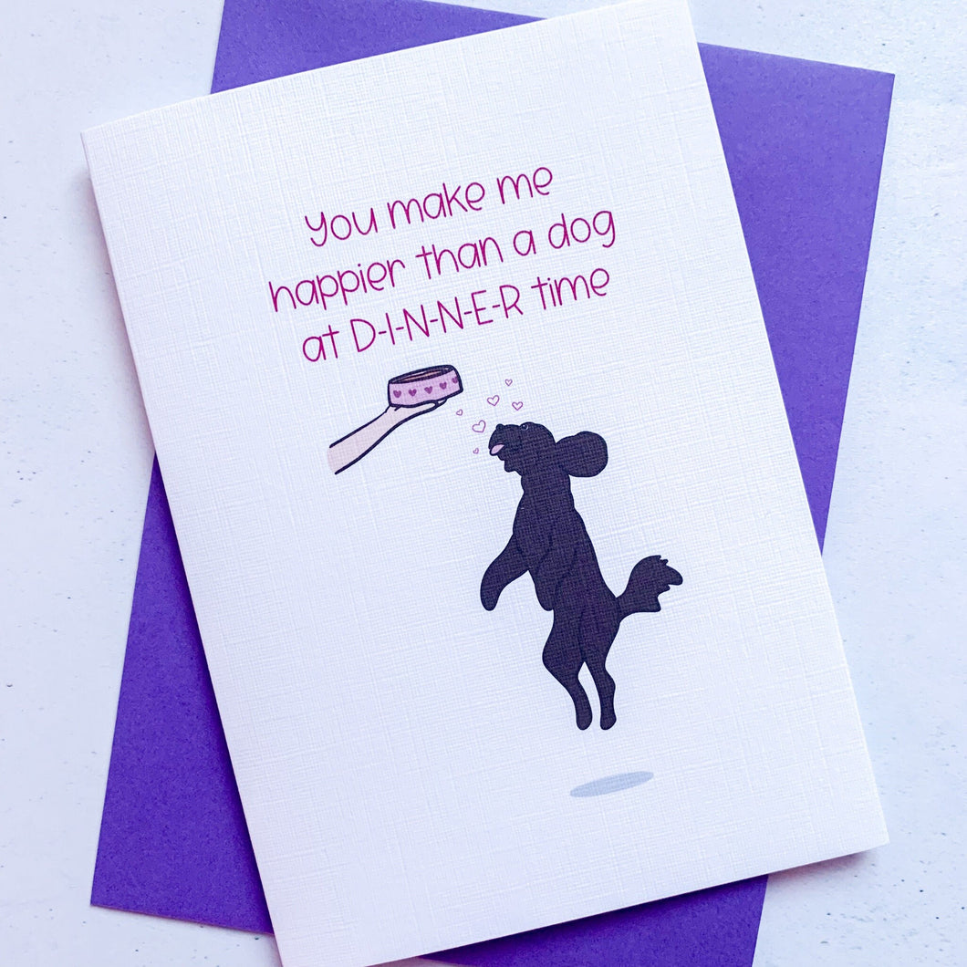Funny Dog Anniversary Card, Husband Anniversary Card, Boyfriend Anniversary Card, Anniversary card for Wife, Dog lover card, Dog Mum