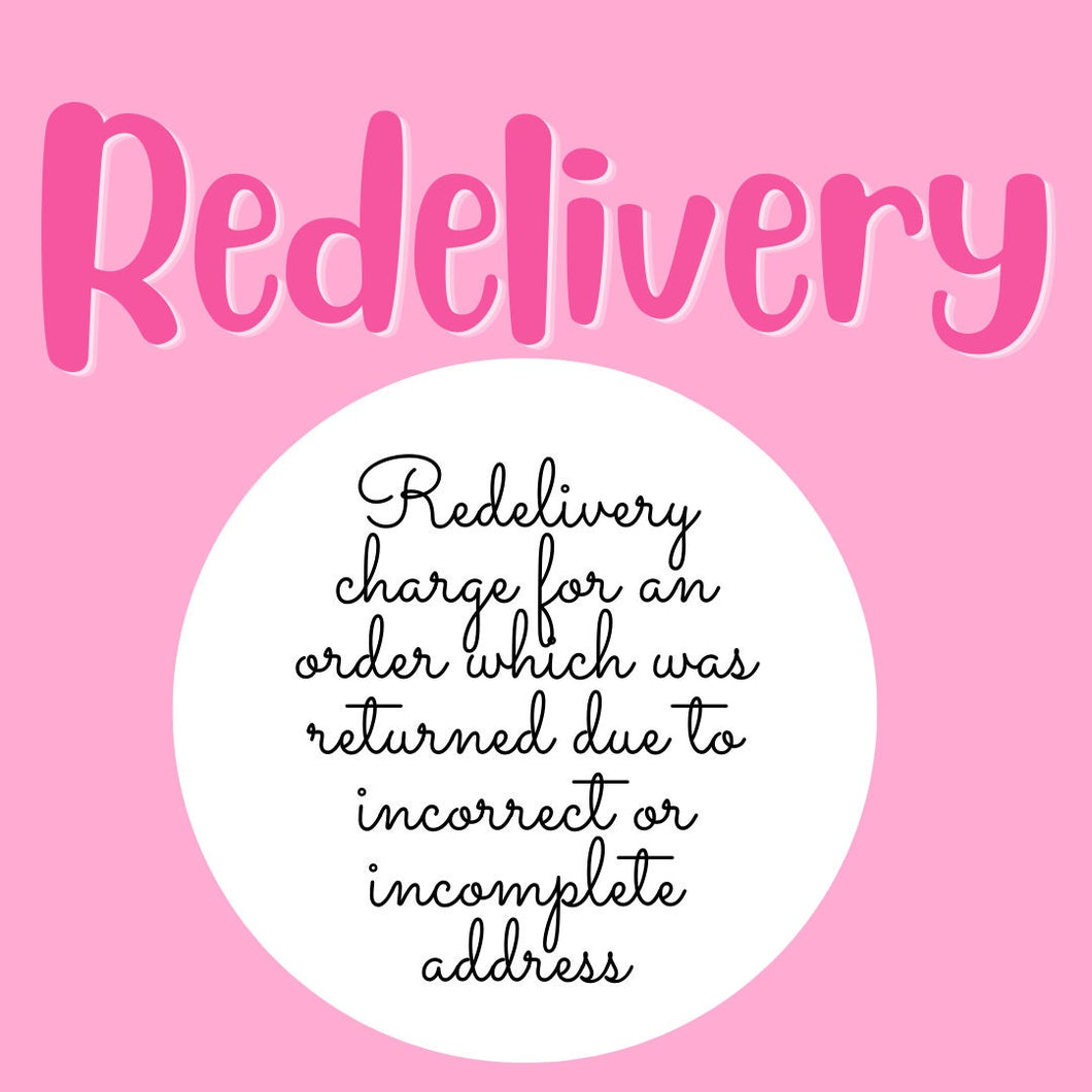 Redelivery for Incorrect/Incomplete address