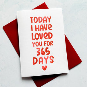 Days I've Loved You Anniversary Card, Husband Anniversary Card, Boyfriend Anniversary Card, Anniversary card for Wife, Personalised