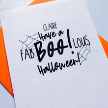 Load image into Gallery viewer, Boo Halloween Card, Halloween Card for Husband, Halloween Card for wife, card for girlfriend, card for husband, punny card, pun card