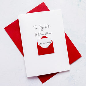 To My Wife At Christmas Card, Husband Christmas Card, Christmas card for Wife, christmas card for girlfriend, christmas card for boyfriend