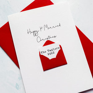 1st Married Christmas Card, Husband Christmas Card, Christmas card for Wife, 1st christmas card, 1st Married Christmas, Newlywed Christmas