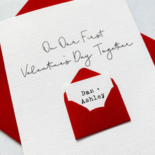 Load image into Gallery viewer, First Valentine&#39;s Day Card, Husband Valentine&#39;s Card, Boyfriend Valentine&#39;s Card, Valentine&#39;s Day card for Wife, Personalised Valentine&#39;s