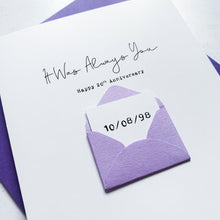 Load image into Gallery viewer, Always You 20th Anniversary Card, Husband Anniversary Card, Boyfriend Anniversary Card, Anniversary card for Wife, Special Date Personalised
