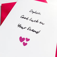 Load image into Gallery viewer, Good Luck Exam Card, Personalised Card for Students, Student Good Luck Card, Good Luck School Card, Personalised Card for Daughter Son.