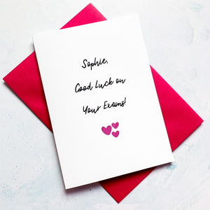 Good Luck Exam Card, Personalised Card for Students, Student Good Luck Card, Good Luck School Card, Personalised Card for Daughter Son.