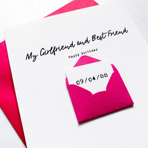 Girlfriend and Best Friend Birthday Card, Girlfriend Birthday Card, Partner Birthday Card, Birthday card for Girlfriend, Special Age Card