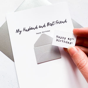 Husband and Best Friend Birthday Card, Husband Birthday Card, Partner Birthday Card, Birthday card for Husband, Personalised Husband Card