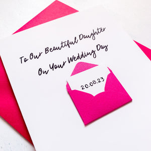 To Our Daughter on her Wedding Day Card, Wedding Card for daughter, Wedding Card for bride, On your wedding day card, Congratulations Card