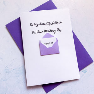 To My Niece on Her Wedding Day Card, Wedding Card for sister, Card for For Couple, On your wedding day card, Congratulations Card, for her