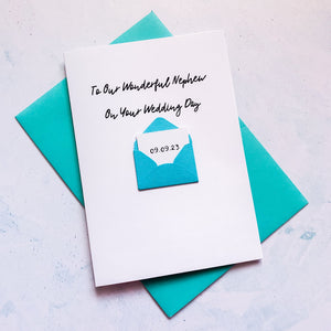 To Our Nephew on His Wedding Day Card, Wedding Card for nephew, Card for For Couple, On your wedding day card, Congratulations Card, for her