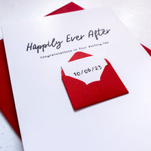 Load image into Gallery viewer, Happily Ever After Wedding Day Card, Card For Couple, On your wedding day, Congratulations Card, Personalised Wedding Card, Wedding Day Card