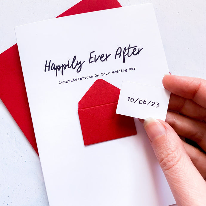 Happily Ever After Wedding Day Card, Card For Couple, On your wedding day, Congratulations Card, Personalised Wedding Card, Wedding Day Card