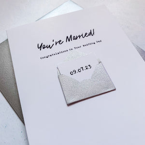 You're Married Wedding Day Card, Card For Couple, On your wedding day, Congratulations Card, Personalised Wedding Card, Wedding Day Card