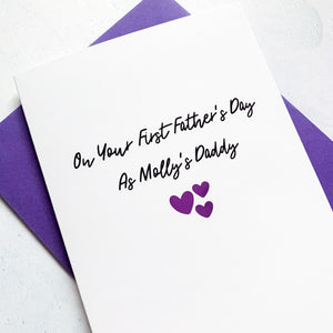 First Father's Day Card, Daddy's 1st Father's Day, New Baby Father's Day Card, Your 1st Father's Day, Card from son, Card from daughter