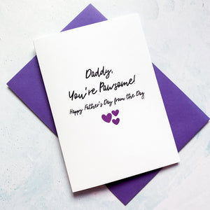 Pawsome Daddy Dog Father's Day Card, From the dog, Father's Day UK, From the Cat Card, Funny Dog Card, Personalised Dog Dad Card, Dog Dad