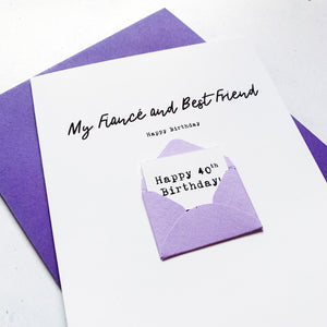 Fiancé and Best Friend Birthday Card, Boyfriend Birthday Card, Partner Birthday Card, Birthday card for Boyfriend, Personalised Card