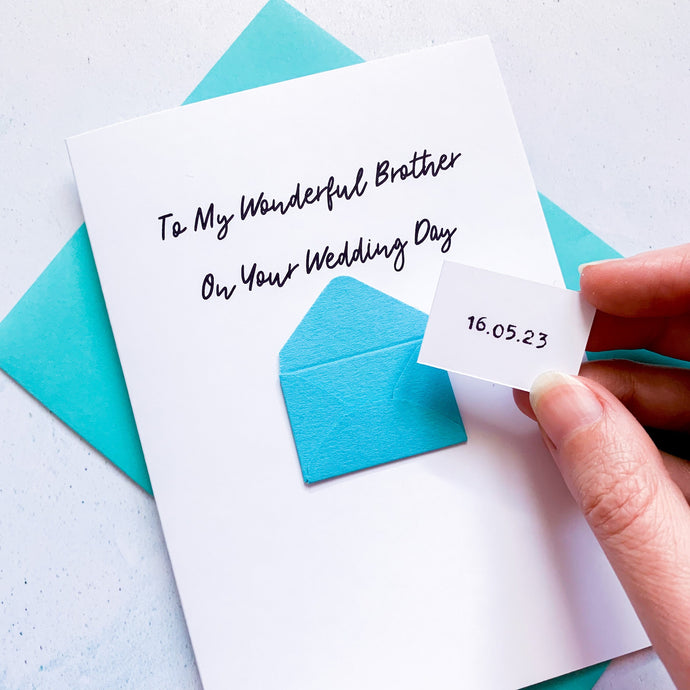 To My Brother on his Wedding Day Card, Wedding Card for brother, Card for For Couple, On your wedding day card, Congratulations Card