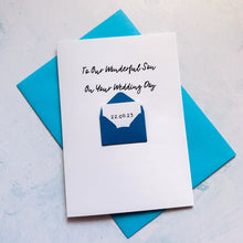 Load image into Gallery viewer, To Our Son on his Wedding Day Card, Wedding Card for son, For Couple, On your wedding day card, Congratulations Card, Card to son, to my son