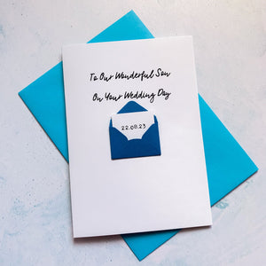 To Our Son on his Wedding Day Card, Wedding Card for son, For Couple, On your wedding day card, Congratulations Card, Card to son, to my son