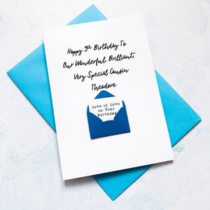 Our Very Special Cousin Birthday Card, Any Age, Birthday Card, Male Birthday Card, Birthday card for him, Personalised Card